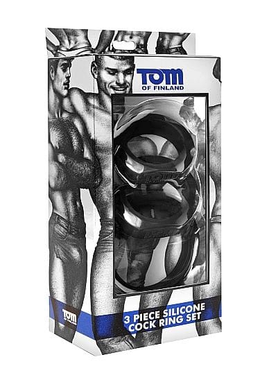 TOM OF FINLAND - 3 PIECE SILICONE COCK RING SET 3